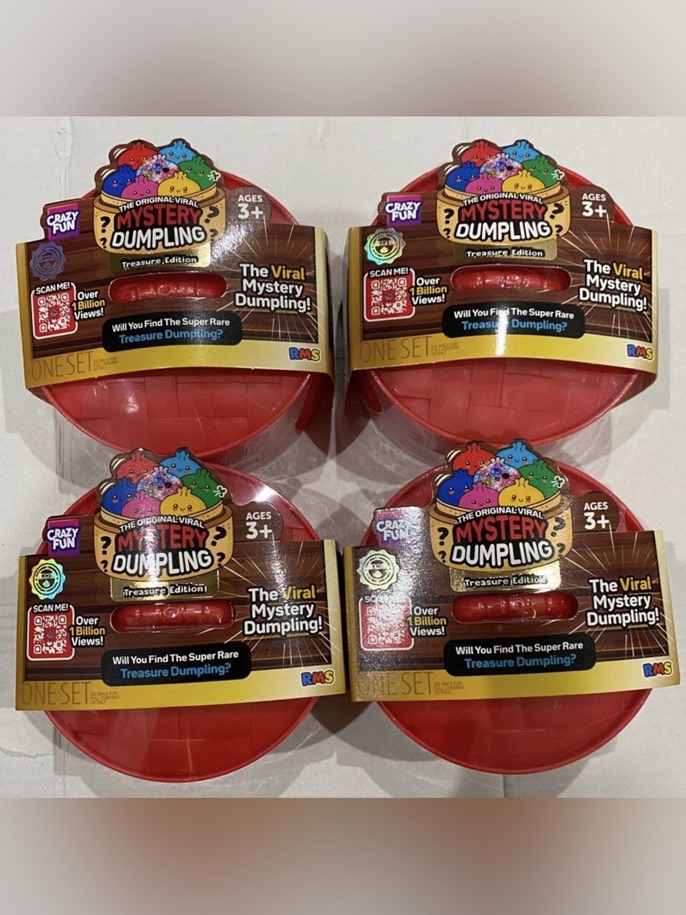 Crazy Fun Mystery Dumpling Treasure Edition Blind Pack x4 NEW SEALED